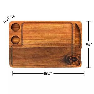 Tabla de cortar de madera de diseño moderno con cuchillo y 2 tazas de condimentos para utensilios de cocina y artículos de cocina al por mayor de Vietnam - Product Image 2