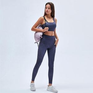 Conjunto de Yoga sin Mangas de Alta Calidad para Mujer, el Mejor Material para Ropa Deportiva de Gimnasio, Talla Grande XXL, Impresión de Logotipo Personalizado, Logotipo Elástico en la Cintura - Product Image 1