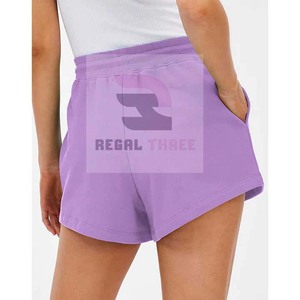 Pantalones cortos de algodón para mujer, pantalones cortos de cintura alta para mujer - Product Image 4