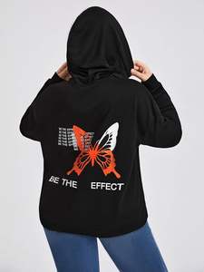 Sweats à capuche personnalisés de haute qualité en éponge française pour femmes Streetwear Essentials sérigraphie personnalisée sweats à capuche pour femmes à épaules tombantes - Product Image 5