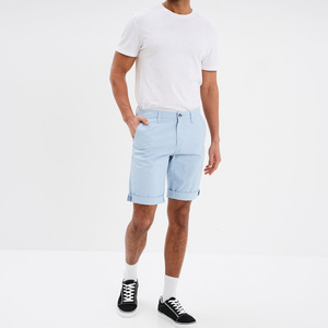 Pantalones Cortos Chino Casuales de Corte Ajustado y Estructurados para Hombre, de Tela de Lona Premium, Diseño Minimalista, Cierre de Cremallera Oculto - Product Image 5