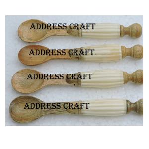 Modern Design Wood and Resin Handle <b>Dinner</b> Spoon <b>Sets</b> Birthday Party Wedding Use Spoon <b>Sets</b> Display Latest Style Cutlery <b>Set</b> - Product Image 5