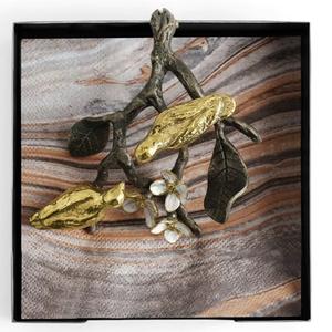 Table Top Aluminium Porte-Serviettes Fleur Oiseau Style Doré Couleur Porte-Serviettes De Luxe Qualité Premium - Product Image 5