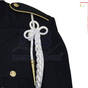 Cordon d'épaule réglable léger et écologique en nylon et polyester tressé durable pour les uniformes de tenue formelle-Cordon de citation - Product Image 4