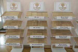 Parquet en chêne mosaïque - Grade Objet - Tissage anglais 8 mm - Bois massif préfini - Écologique - Garantie 5 ans - Design moderne - Surface - Product Image 3