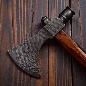 Damascus Steel Pipe Axe Tomahawk DIY Grade Sharp Cutting Edge <b>for</b> Hunting and Camping Axe High Quality Forged Smoking Axe - Product Image 5