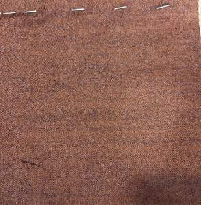 Tela de tweed de lana y poliéster Royal Chamki en color marrón, última colección en tela brillante de 300 gsm - Product Image 1