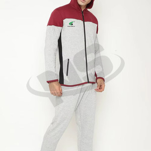 Men Drawstring Hooded Tracksuit Customized Casual Jogger Set Winter Solid Breathable Printed Sweat Suit Training Wear - Product Image 5