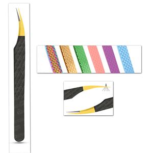 Pinzas de pestañas profesionales de acero inoxidable de alta calidad al por mayor punta puntiaguda fácil de usar para capas gruesas y delgadas - Product Image 3