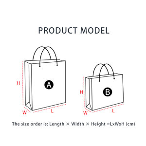 Sac cadeau en papier kraft rose personnalisable revêtement UV feuille gaufrée conception brillante stratification mariages collations du nouvel an/ - Product Image 3