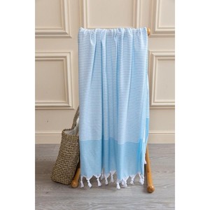 Juego de 2 toallas de baño Varol 100% algodón Pestemal (toalla turca) de secado rápido, a rayas, de tejido jacquard grueso, para playa - Product Image 5