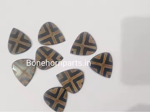 Púas de Guitarra Hechas a Mano de Alta Calidad con Cuerno de Buey y Hueso, Personalizadas para Músicos, Material de Madera Natural, Accesorios de Grabación, MOQ 100 Piezas 7-12 - Product Image 2