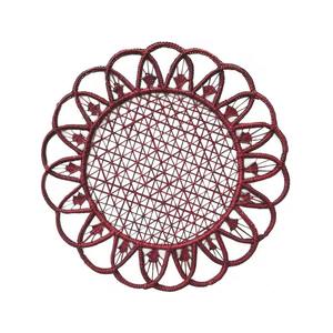 Plateau rond unique en rotin et coquillages, cadeau de vacances pour une décoration de table inspirée de la côte - Product Image 5