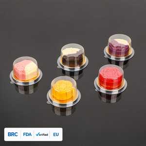 Hengmaster Plástico transparente <span class=keywords><strong>Monn</strong></span> Cake Bandeja Embalaje Muffin Dome Postre Caja - Product Image 1