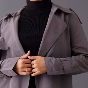 Manteau Trench en Cuir Véritable pour Femme 2026 – Respirant, Imperméable, Coupe-Vent, Séchage Rapide, Haute Qualité, Design Élégant, Hiver - Product Image 2