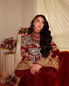 ชุดเดรส Afghan kuchi สำหรับงานแต่งงานของผู้หญิงชุดเดรสสไตล์เรียบง่ายมีซิปตกแต่งด้วย - Product Image 4