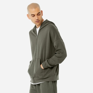 Sweat à Capuche Streetwear Respirant à Fermeture Éclair pour Hiver, 2025 Coton, 100% Personnalisé, Poids Lourd, 300g - Product Image 4