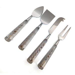 Juego de cuchillos de queso de 4 piezas al por mayor de lujo, cuchillo de queso en blanco, juego de cuchillos de queso de acero inoxidable para el hogar - Product Image 3