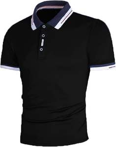 Mejor venta de los hombres 100% algodón verano transpirable manga corta tejido de punto para Casual para Polos Color sólido - Product Image 3