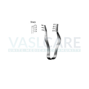 Vaslcare Instruments chirurgicaux Écarteur Finsen 5cm 3x2 griffes pointues Écarteur de plaies à retenue automatique en acier inoxydable - Product Image 2