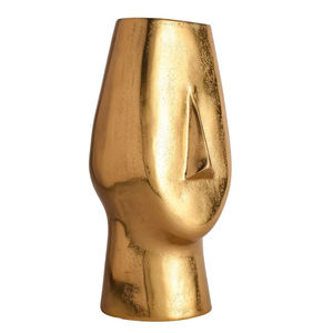 2025 Premium fait à la main or brut aluminium côtier fer fleur Vase élégant visage Design pour Table et décoration de la maison - Product Image 2