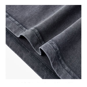 Nouvel arrivage de T-shirt Hip Hop vintage de haute qualité, lavé à l'acide, à épaules tombantes surdimensionnées, conception de logo personnalisé, T-shirt lourd pour hommes - Product Image 5