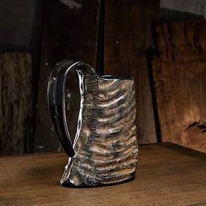 Taza de cuerno de búfalo de agua con acabado mate Vintage para Fiestas-Taza de beber de cuerno de estilo vikingo para cerveza, café y otros líquidos - Product Image 3