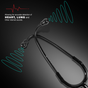 Stéthoscope OTICA Full Black à double face, diaphragme en aluminium et cadre thermolaqué, son clair, pour étudiants en médecine - Product Image 6