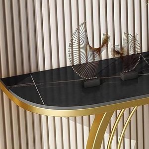 Table d'appoint à base de marbre noir et de métal traditionnel en gros au design classique pour le bureau à bas prix auprès d'un fournisseur de confiance - Product Image 2