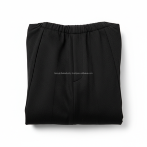 Pantalones de Lona Vaquera para Hombre, Corte Arquitectónico, Ajuste Holgado, Frente Plisado, Cintura Elástica, Pantalones de Verano - Product Image 6