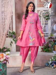 El último traje Dhoti de trabajo manual de algodón puro de diseñador de Fab Zone - Product Image 2