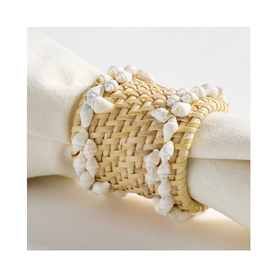 แหวนผ้าเช็ดปากเปลือกหอยเป็นมิตรต่อสิ่งแวดล้อมงานหัตถกรรมหรูหราตกแต่งโต๊ะแบบเวียดนามขายส่ง - Product Image 5