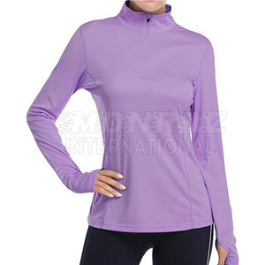 Vente directe d'usine Chemise à demi fermeture éclair pour femmes Chemise à demi fermeture éclair pour femmes de taille plus légère à vendre - Product Image 1