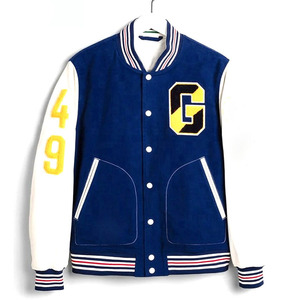 OEM Manufacturer High Quality College Letterman Varsity <b>Jacket</b> Custom Embroidery Patches Letterman Varsity Wool <b>Jacket</b> For <b>Men</b> - Product Image 1