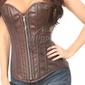 Nouveau design de corset en cuir véritable de haute qualité fabriqué au Pakistan corset de mise en forme du corps meilleur vendeur corset pour femmes corset imprimé brillant - Product Image 4