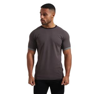 Transpirable de alta calidad personalizado hombres contraste ajuste camiseta Casual desgaste cuello redondo liso en blanco hombres contraste Trim camisetas - Product Image 6