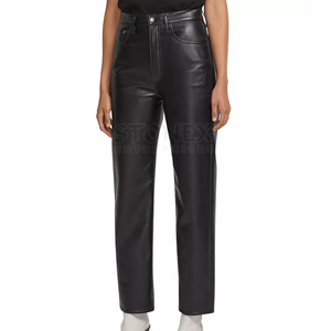 Bas prix Dernière conception Pantalon en cuir pour femme Haute qualité Meilleure vente Pantalon en cuir pour femme - Product Image 1