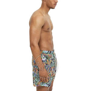 Short de bain pour hommes de nouveau style respirant 100% coton couleur unie écologique pour la course et la natation - Product Image 4
