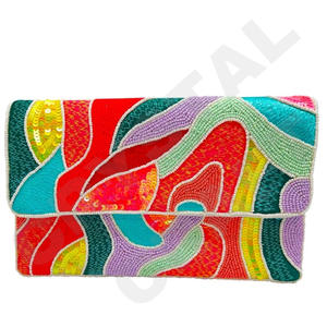 Patrón tribal personalizado con cuentas fiesta embrague noche bolso diseñador señoras bolsos de hombro monederos y bolsos de lujo fiestas - Product Image 2