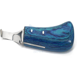 Couteau à sabots ANSA IMPEX AI-Horse, lame courbée à une seule face, acier inoxydable professionnel, manche en bois, outil multifonctionnel pour fermeur de chevaux - Product Image 1