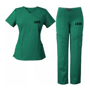 Uniforme médical de haute qualité gommages à manches courtes pour femmes vêtements d'hôpital uniformes médicaux femmes ensembles de gommage - Product Image 1