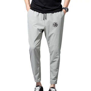 Ensemble de pantalons crayon unisexe, cordon de serrage, couleur unie, respirant, séchage rapide, polaire polyester/coton, taille élastique, coupe droite, automne - Product Image 6