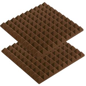Panneaux acoustiques MXYWN-002, lot de 2, mousse pyramidale 0,5 m x 0,5 m, épaisseur 2 pouces, marron, insonorisation et réduction de l'écho - Product Image 1