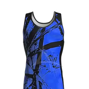Singlet de Lucha Reversible Ligero OEM para Hombre, Mallas Profesionales de Artes Marciales, Spandex/Poliéster de Secado Rápido y Ecológico - Product Image 4