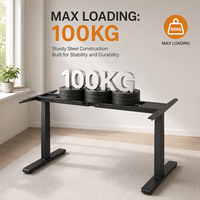 Bureau d'ordinateur portable électrique ergonomique moderne BIFMA, table convertible réglable en hauteur, durable, pour le travail assis-debout à domicile ou au bureau