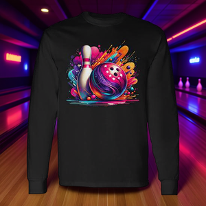 Maglietta a Maniche Lunghe Colorata per il Giorno della Partita di Bowling, Prodotto Promozionale con Colori Accattivanti - Product Image 3