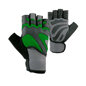 Unisex Half-Finger Breathable High Quality Gym Gloves Lace-Up Closure for <b>Weight</b> Lifting Custom Logo Leather Customized - Product Image 3