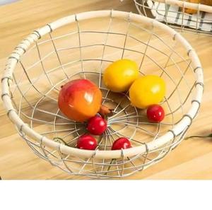 Panier en métal en forme de cœur de style moderne, panier décoratif en fil de fer, panier à fruits multifonctionnel - Product Image 5