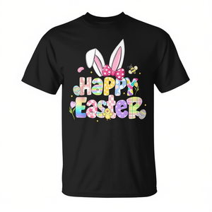 T-shirt Happy Easter Bunny pour femmes et enfants, motif d'œuf mignon - Product Image 2