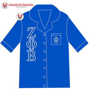 Zeta Phi Beta Sorority Embroidery <b>Women</b> Satin <b>Silk</b> <b>Pajama</b> set | ZBP Sorority Embroidered Polyester <b>Women</b> Set Ladies Pyjamas set - Product Image 3